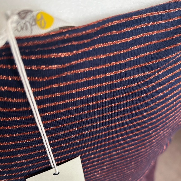 NWT Boden Metallic Stripe Top Women’s US size 6 - Picture 2 of 7